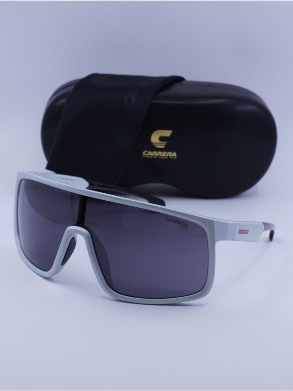 Carrera Ducati CARDUC 017/S 06HT IR Shield Sunglasses - Matte White / Grey